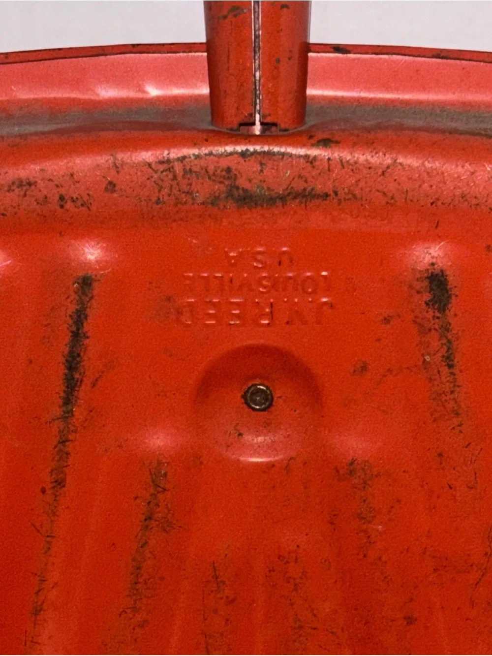 Vintage Red Metal Wall-Mount Dustpan Decor JV Reed MCM decor